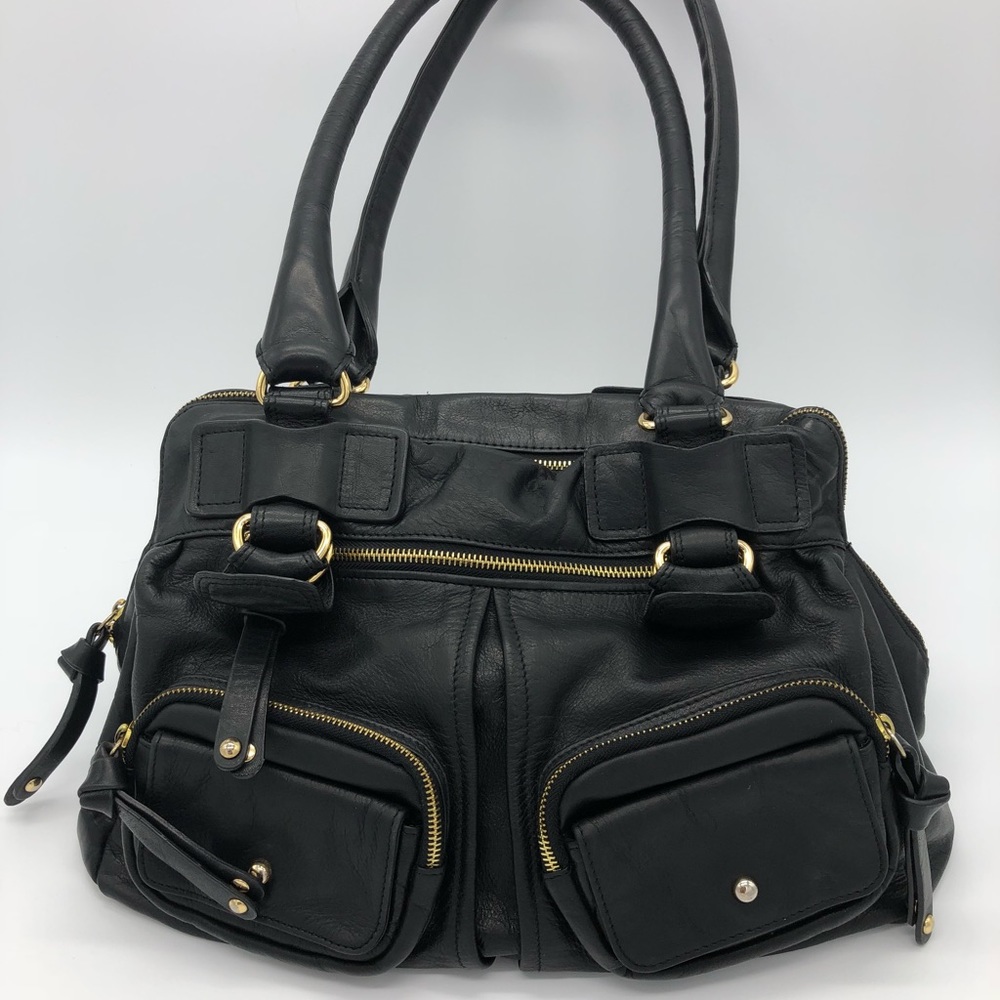 Sabina Leather Bag in Black